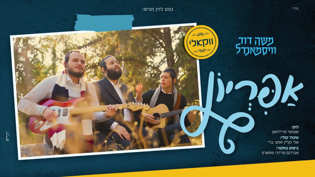 משה דוד וייסמנדל מגיש גרסה ווקאלית מרגשת לקאבר של "אפריון"